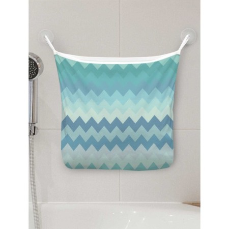 Organizer in a bath on suction “Zigzags of coolness”, for storing toys and trifles, size 33x39 cm