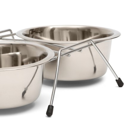 A set of 2 bowls on a stand, 2 x 900 ml-4