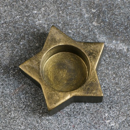 Ground Golden Gold Gold, 6x6x3cm, for a candle 3.5cm-1