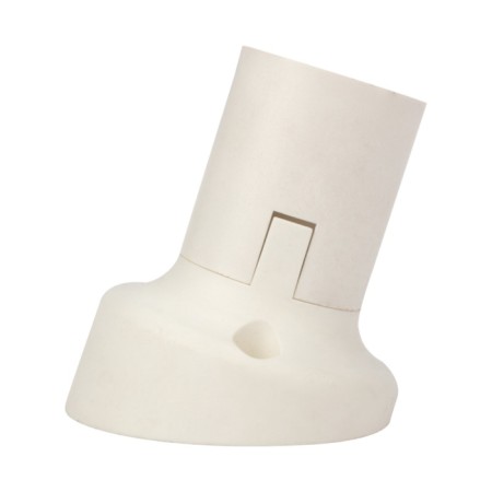 Plastic wall cartridge E27 inclined, white with rexant label-1