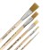 Set of brushes bristles 5 pieces, calligrata (flat No.: 2, 6, 10, 16, 24), wooden handle