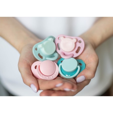 Orthodox dummy, silicone, from 0 - 3 months, pink color-6
