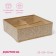 Organizer for storing linen of the Dolyan "Points", 4 cells, 29 × 29 × 10 cm, beige color