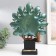 Polystone souvenir "Peacock with a green tail with feathers with gold stroke" 25.5x9x33 cm