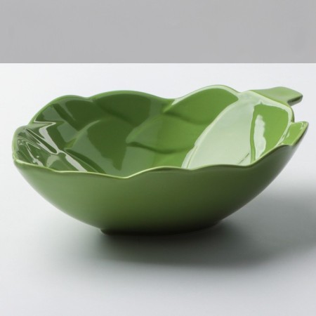 Ceramic “Artishki” salad bowl, green, 20 x 17 cm, 600 ml, green color-2