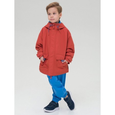 Windbreaker for boys, height 116 cm, terracotta color-9