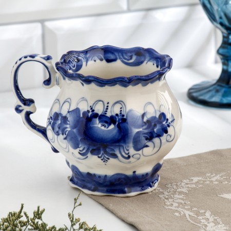 Tea couple "Eliza", Gzhel, Porcelain, 400 ml, 10x10 cm-3