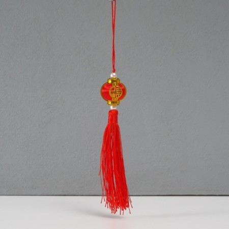 Textile suspension, plastic "Chinese flashlight with hieroglyph" 2.8x2.8x17 cm