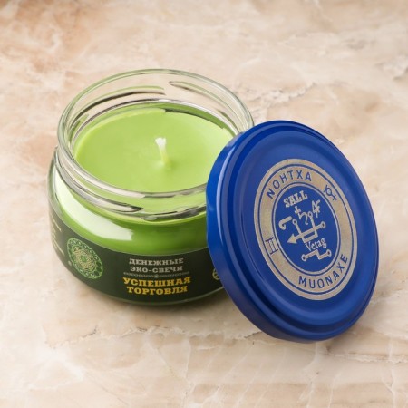 Eco-light magical "Successful trade" from natural wax, 7x5 cm-1