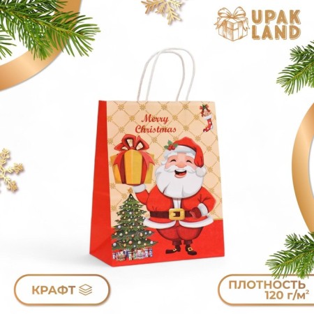 Crafts "Santa Claus with a gift", 27 x 21 x 11 cm