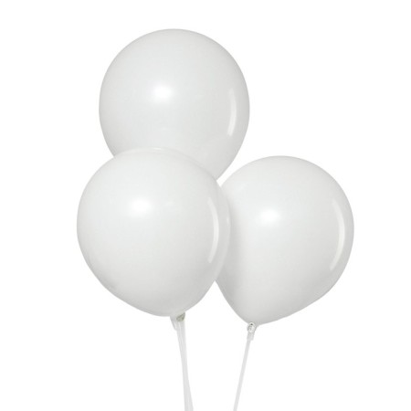 Latex ball 12 ", pastel, set 25 pcs., White color-1