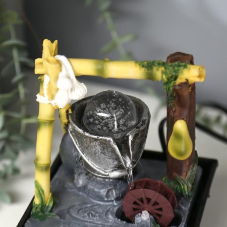 The desktop fountain from the network "Water Mill from Bamboo" 18x12x12 cm-4