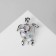 Brooch "Turtle" sea, color in silver