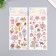 Plastic sticker with sparkles "Sweets and desserts" mix 10x22.5 cm