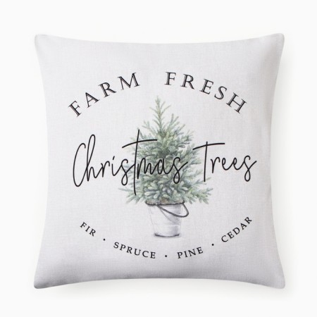 New Year. Decorative pillowcase "Ethel" Christmas Trees 40x40 ± 4 cm, 100% cotton