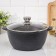 Pamper "granite Star", 5 l, d = 26 cm, h = 13 cm, glass cover, anti -stick coating