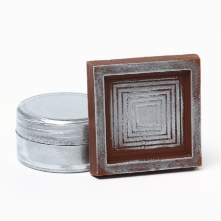 Kandurin dense “matte silver” for chocolate and cupcakes, 2 g.-2