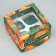 Box for cupcakes folding with bilateral application of "Orange", 16 x 16 x 10 cm, New Year