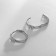 Hooping earrings Xuping Bliss, white color in silver, d = 2 cm