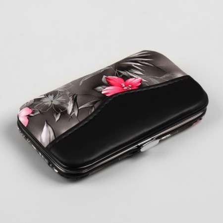 Manicure set "Flowers", 7 objects, in case, color mix-7