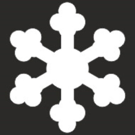 Sticker Gloker Thermo Plotter, SkyWay "Snowflake", reflector, 50x50 mm, silver color