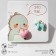 Earrings plastic "Abstraction" unicorn and heart, color