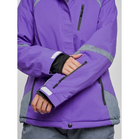 Ski costume female winter, size 44, purple color-8