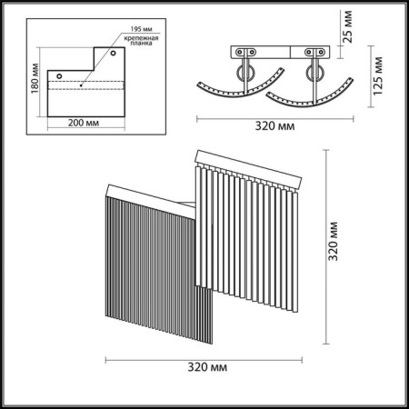 Bra Graza, 2x40W E14, silver color-3