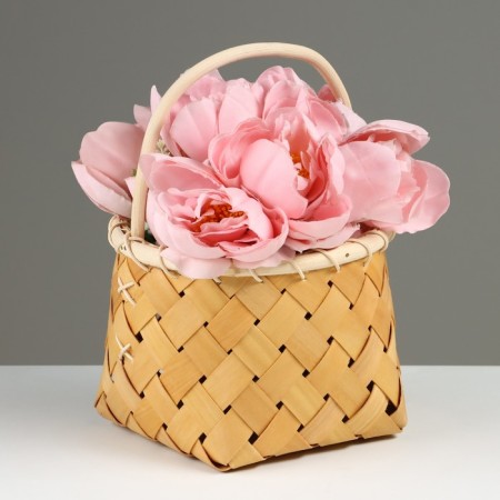 Wicker basket, D16 x 12/22.5 cm, sequoia-1