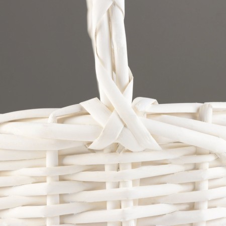 Wicker basket, 23x23x12.5x28 cm, white, willow-3