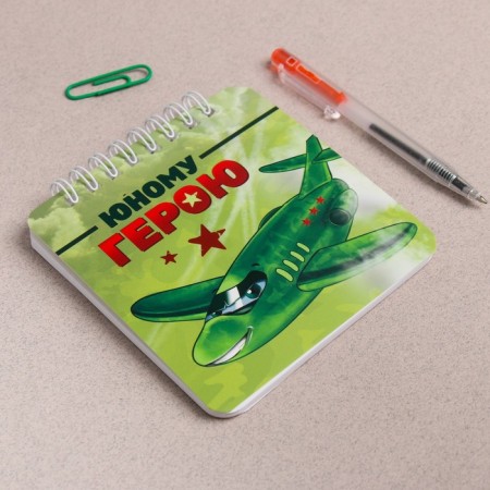Set "Young Hero" 13.5 x 15 cm: notebook 48 sheets and pen Plastic-4