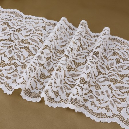 Lace elastic fabric, 220 mm × 2.7 ± 0.5 m, white color-2
