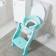 Children's lining - a seat on the toilet, soft, with a step, the color is turquoise