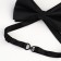 A set of metal fittings for a bow tie: ring, hook, regulator 1 cm, black color