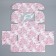 Box a gift team with a window, packaging, “peonies”, white, 24x8x16 cm