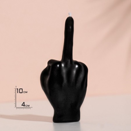 Figure candle "Hand-Facing Hand", 10x4 cm, black