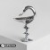 Brooch "Snake in Heraldry" sign, color black silver