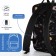 A backpack - a bag, Erich Krause, a wallet from textiles, artificial leather, black color