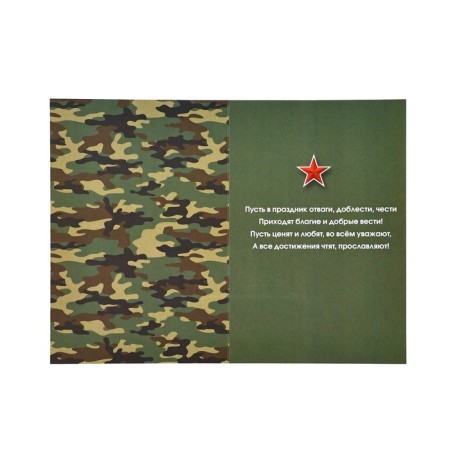 Postcard "From February 23!", Camouflage, 12 x 18 cm-1