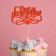 Topper "Happy Birthday", Red, 12.5 × 7 cm