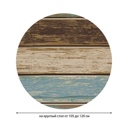The tablecloth “Vintage floor”, round, oxford, elastic band, size 140x140 cm, diameter 105-120 cm-1