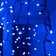Garland "fringe" 3 x 0.9 m, IP65, UMS, dark rubber thread, 232 LED, glow blue, 220 V