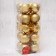 Set of balls plastic D-6 cm, 20 pcs "Virzhini Assorted" gold