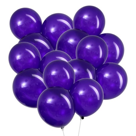 Latex ball 12 ", pastel, set of 100 pcs., Purple color-1