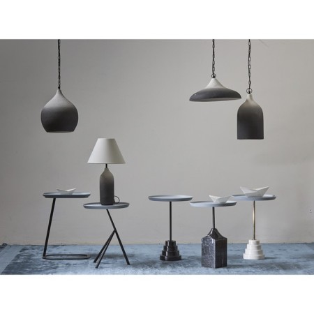 Coffee table Sustainable, 377 × 377 × 530 mm, gray / black color-1