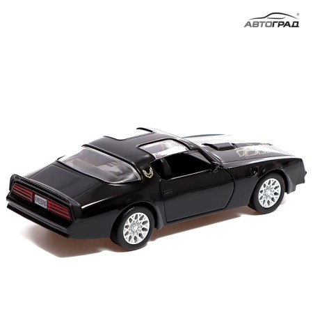 Metal machine Pontiac Firebird, 1:32, doors, inertia, black color open-4