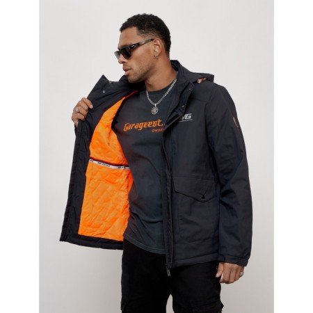 Sports male jacket, size 54, dark blue color-5