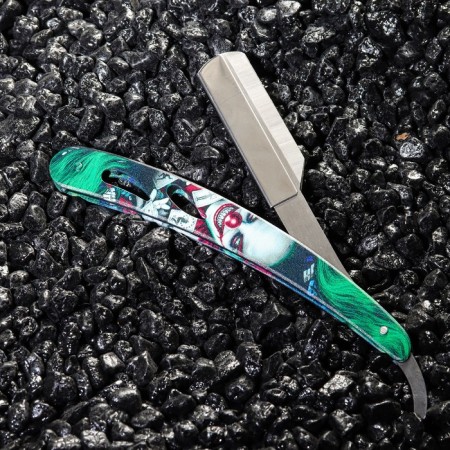 Dangerous razor Shavett (without blades) made of stainless steel, with a print-8