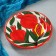 Set of Tea Rishtan Ceramics "Pomegranate", 9 objects (teapot-0.8l, Pialy-0.5/0.3l)