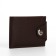 Male purse for magnet, department for bills, cards, coins, brown color